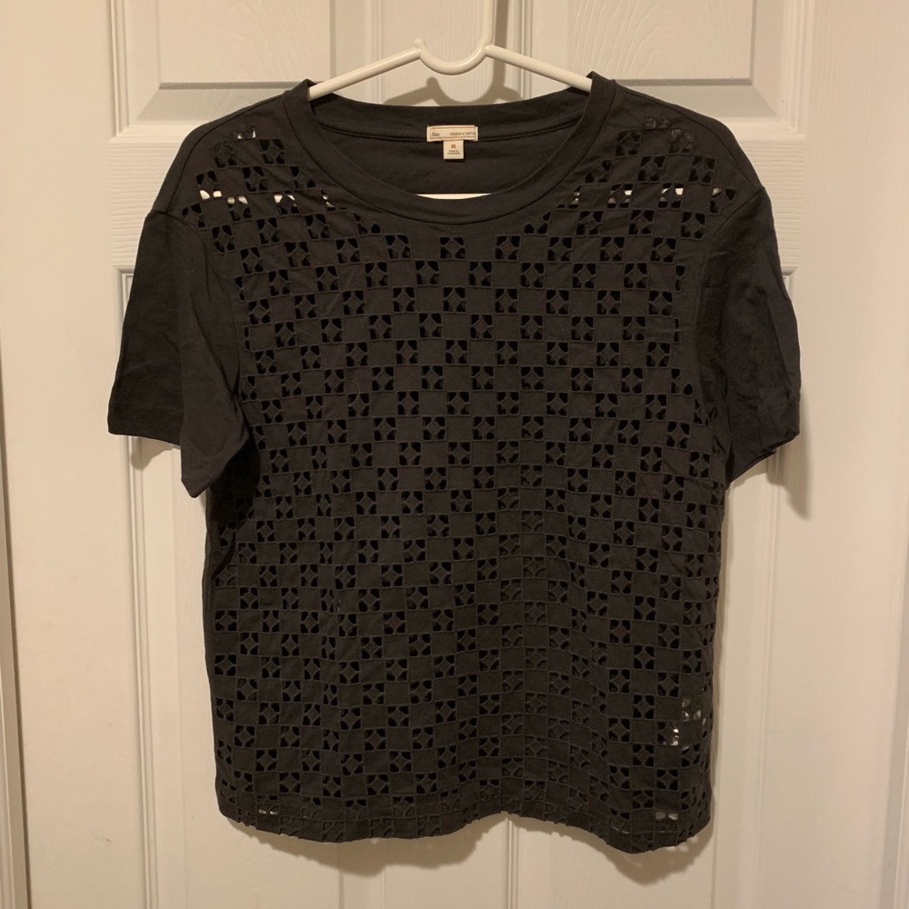 Dark Grey Multi Fabric Tee